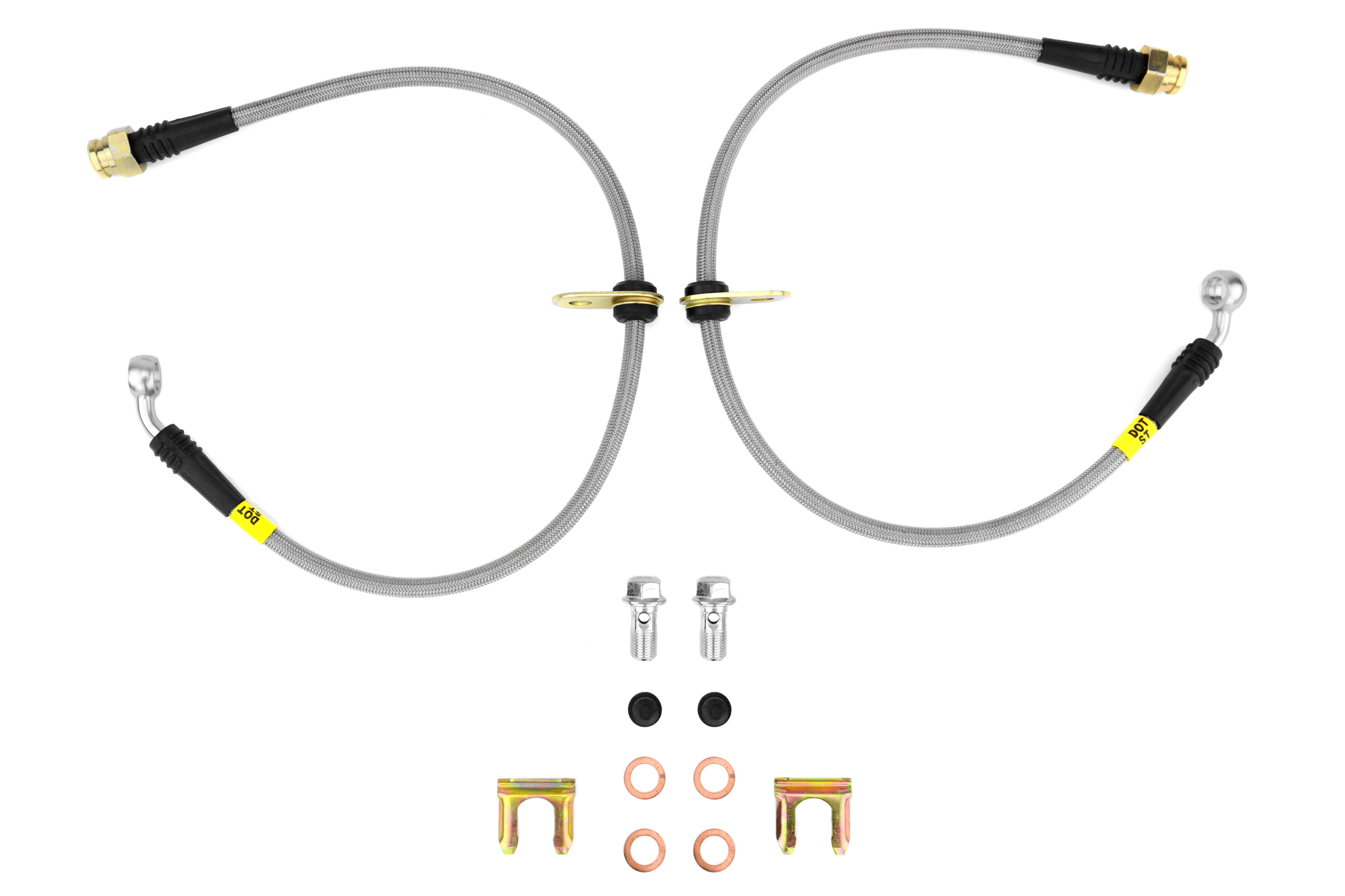 Stoptech Stainless Steel Brake Lines Rear - Subaru Models (inc. 2008-2017 Impreza / 2012-2017 WRX / 2013-2014 STI)