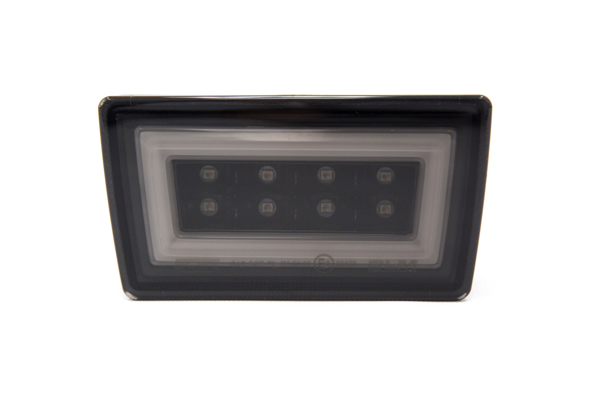 OLM V3 F1 Rear Brake Light (Smoked Lens, Gloss Black Base, White Bar) - Subaru Models (Inc. 2015-2021 WRX / STI)