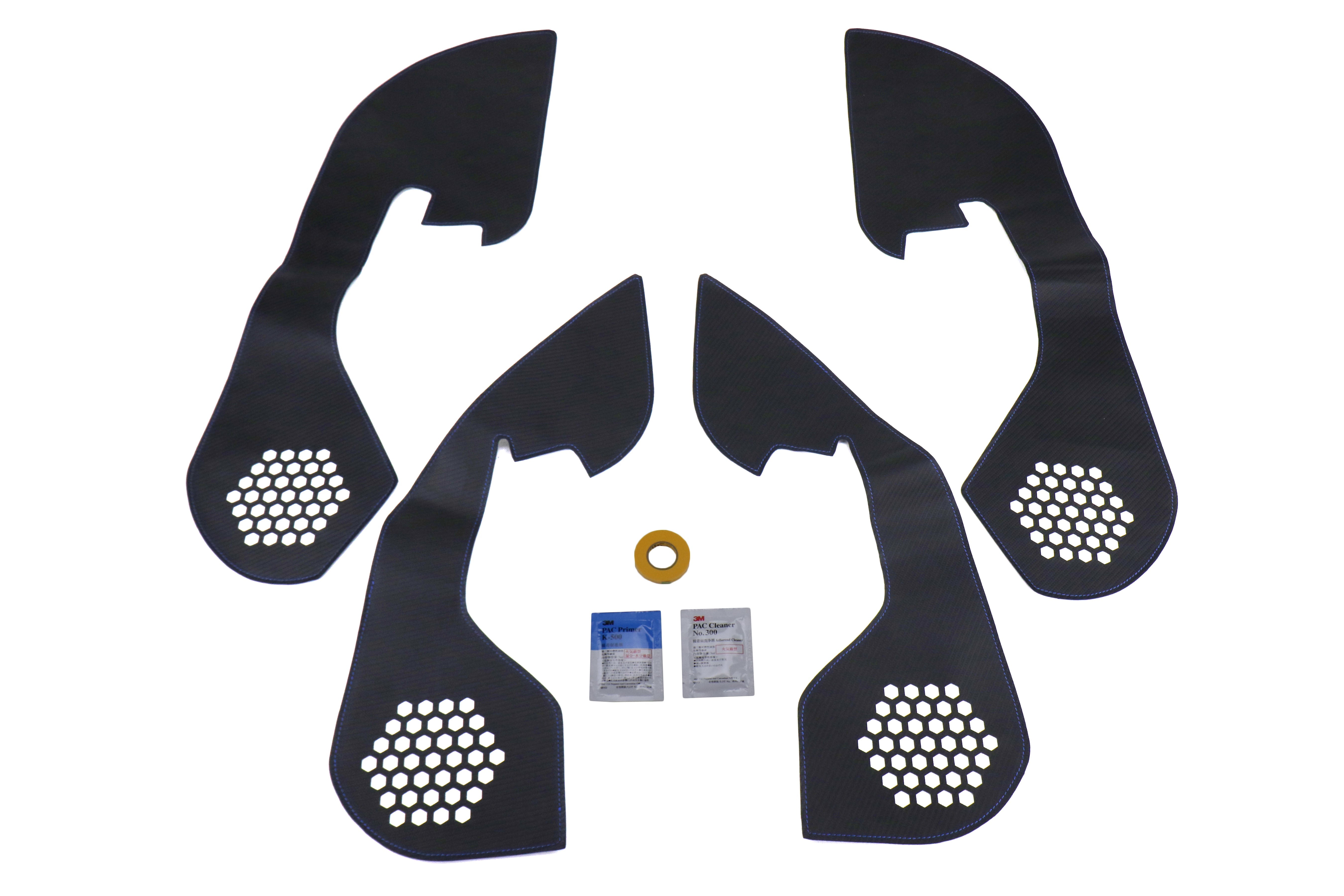 Revel GT Design Kick Panel Cover w/ Blue Stitch - 2016-2019 Subaru WRX / STI