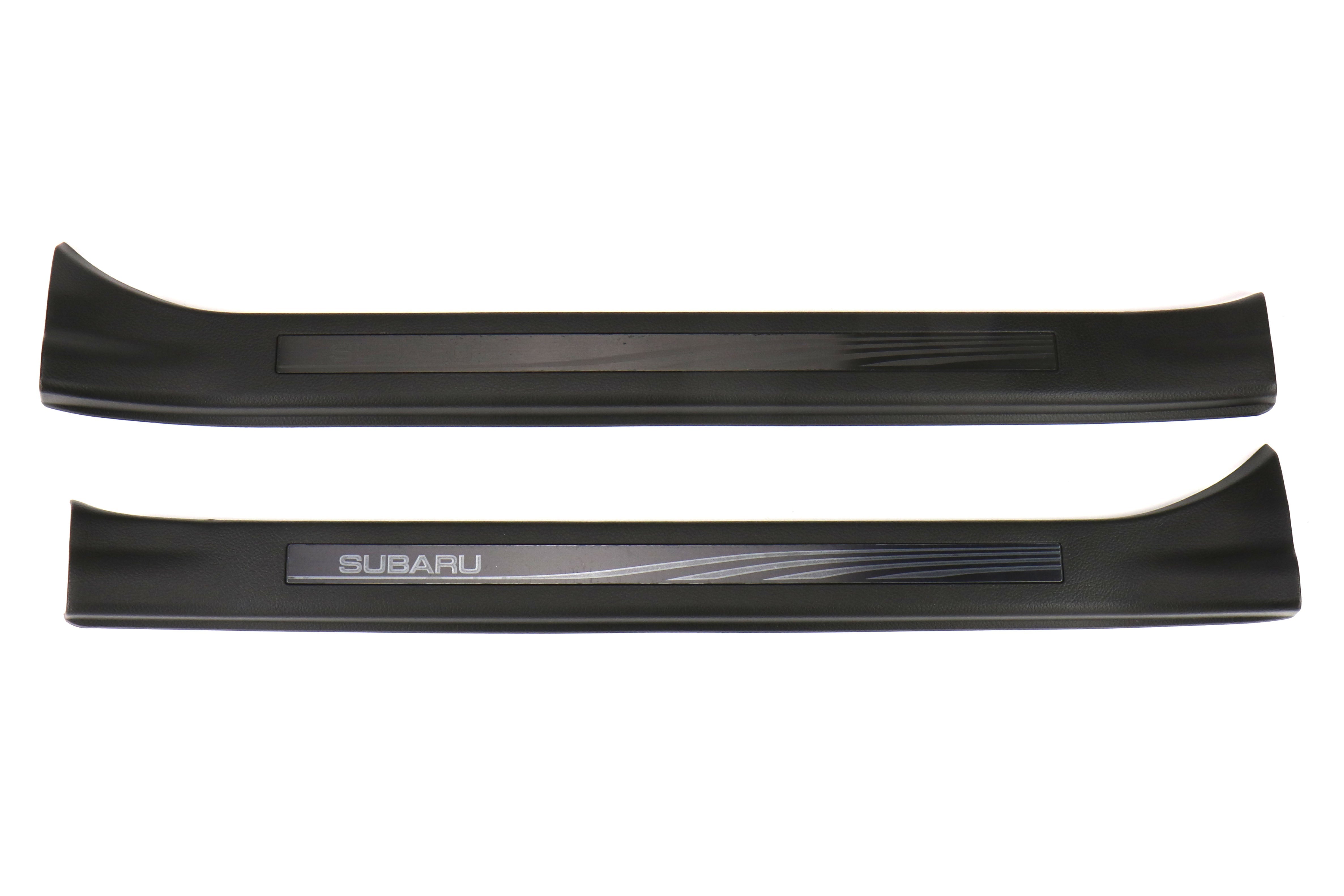 Subaru JDM S4 SporVita Black Etched Door Sills - 2015-2021 Subaru WRX / STI