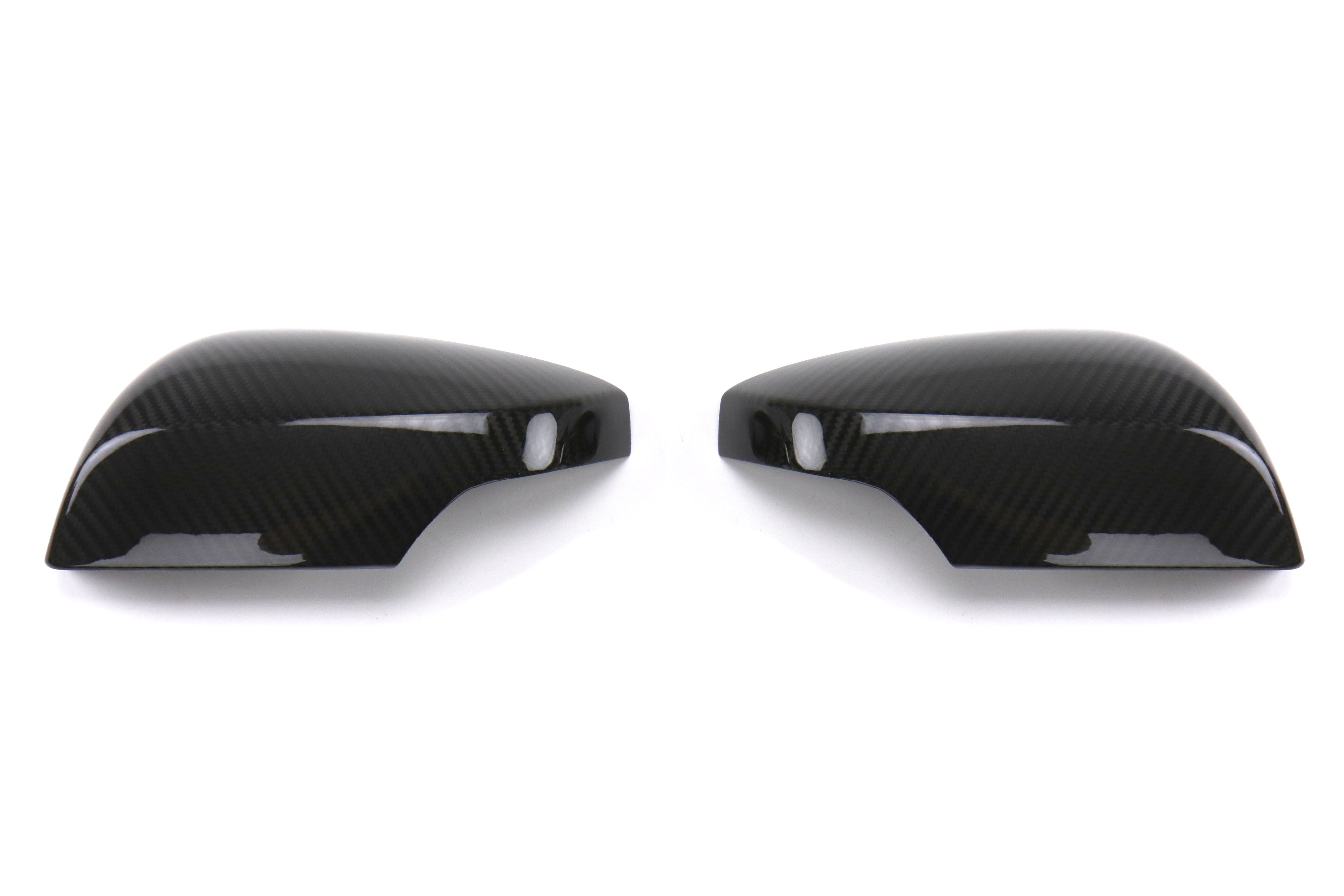OLM S-line Dry Carbon Fiber Mirror Covers w/ Turn Signal Hole - Gloss Carbon Fiber - 2015-2021 Subaru WRX / STI
