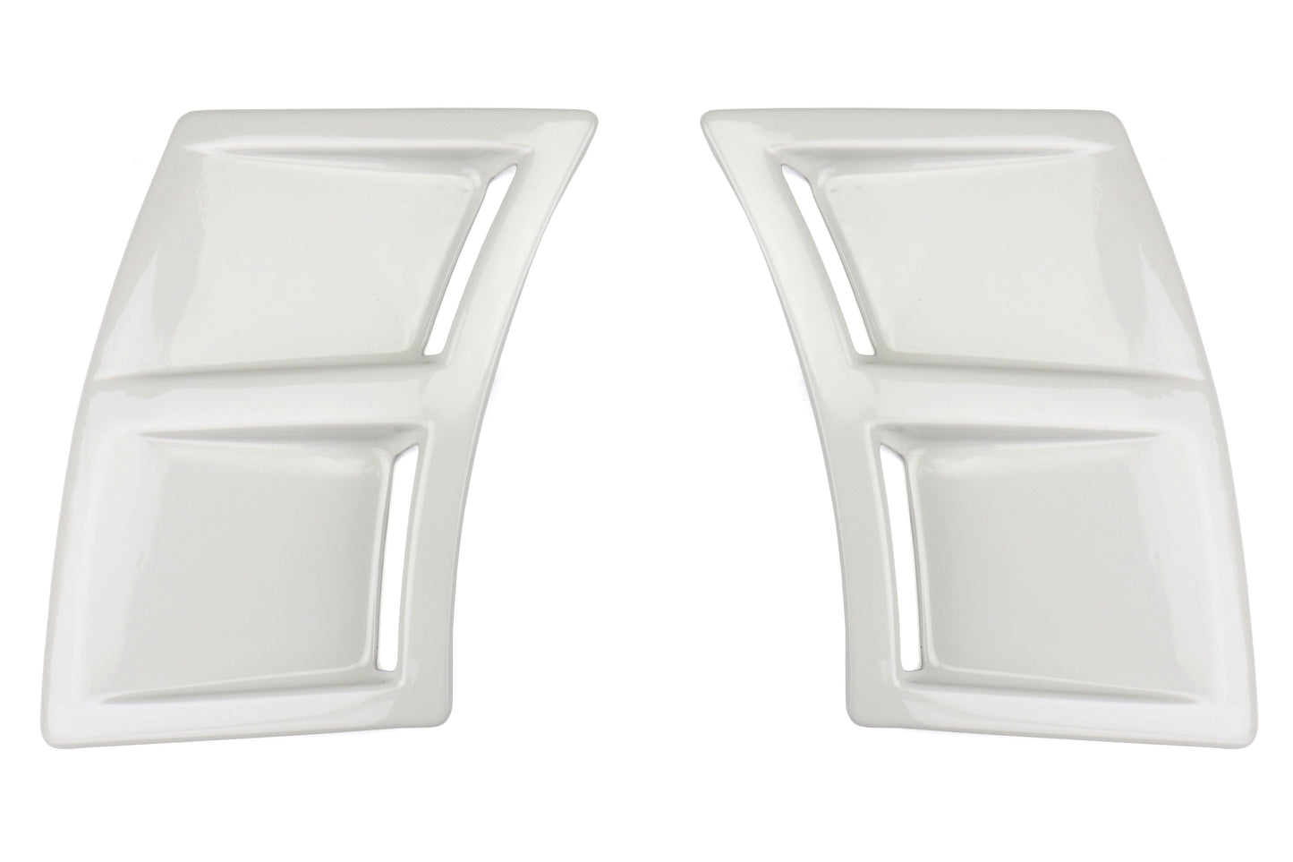 OLM S207 Style Paint Matched Rear Bumper Vent Inserts - Crystal White Pearl / Halo (K1X) - 2015-2021 Subaru WRX / STI