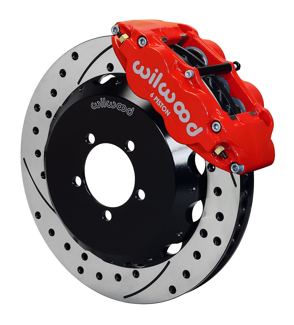 Wilwood FNSL6R 13.06in Front Kit Drilled / Slotted Red - 2002-2014 Subaru WRX / 2004-2021 STI / 2003-2006 Baja / 1998-2013 Forester / 1994-2014 Impreza / 1994-2009 Legacy / 2000-2009 Outback