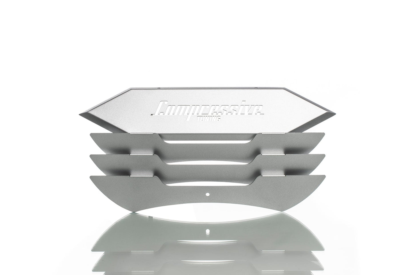 Compressive Tuning STI Louver Covers, pulley cover kit, SILVER - 2015-2021 Subaru STI / 2008-2014 Impreza