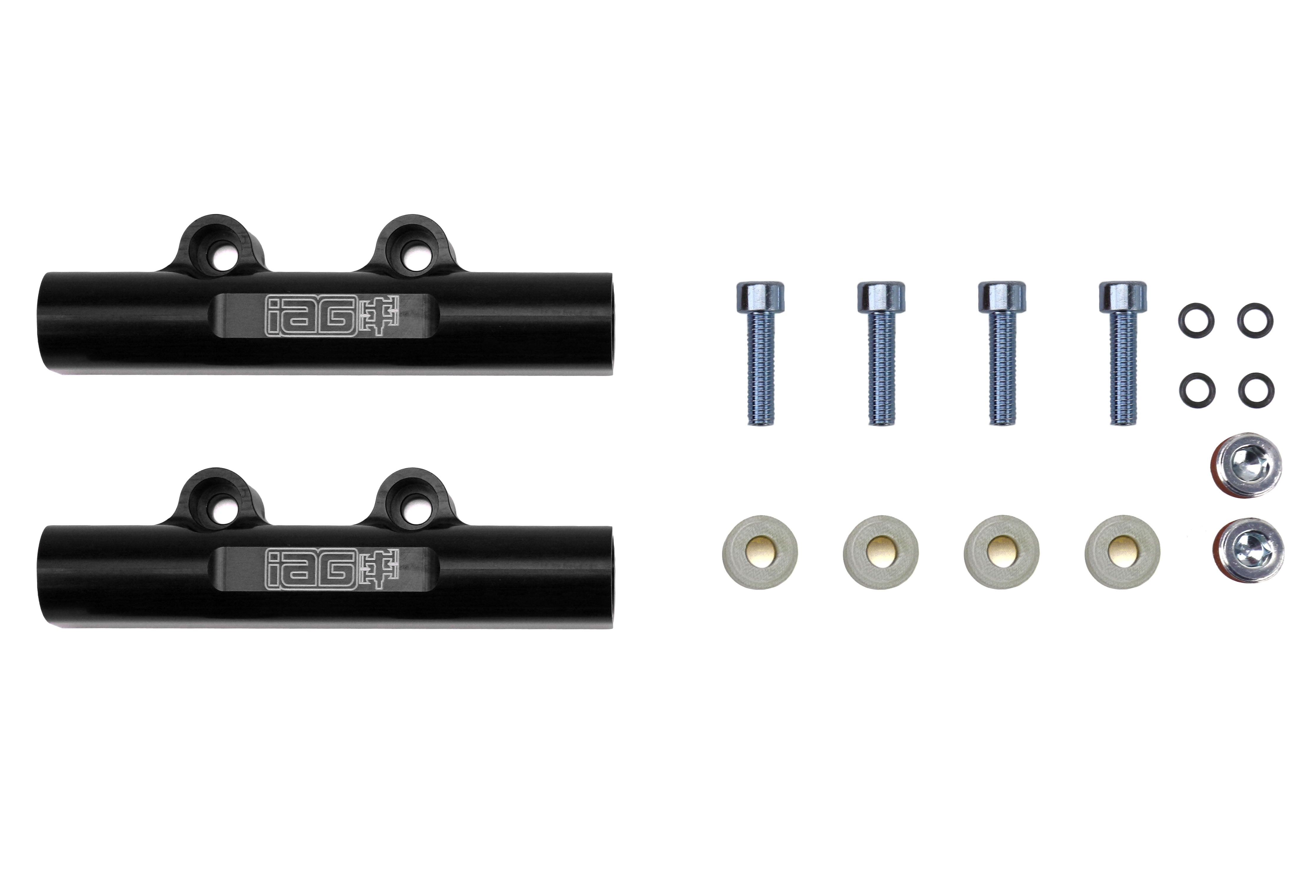 IAG V3 Top Feed Fuel Rails Black - Subaru Models (inc. 2002-2014 WRX / 2007+ STI)