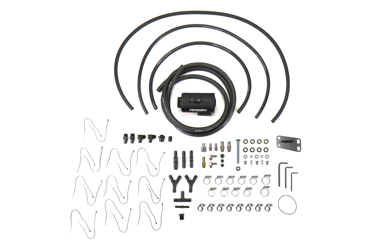 PERRIN Air Oil Separator Black Stock TMIC - 2008-2014 Subaru WRX / 2008-2021 STI