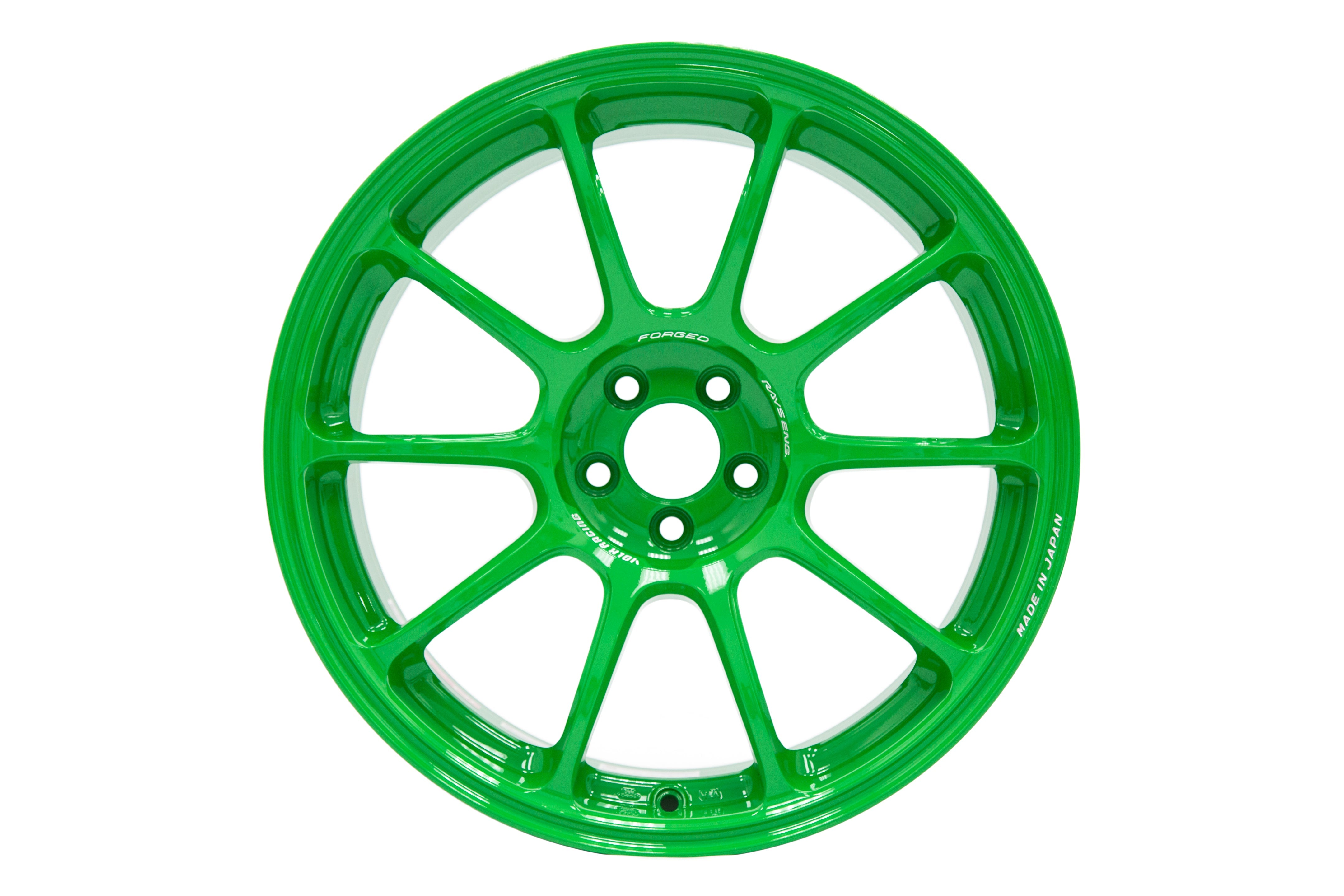 Volk ZE40 Takata Green 18x9.5 +38 5x114.3 (Single Wheel) - 2015-2023 Subaru WRX / 2015-2021 STI / 2019-2023 Forester