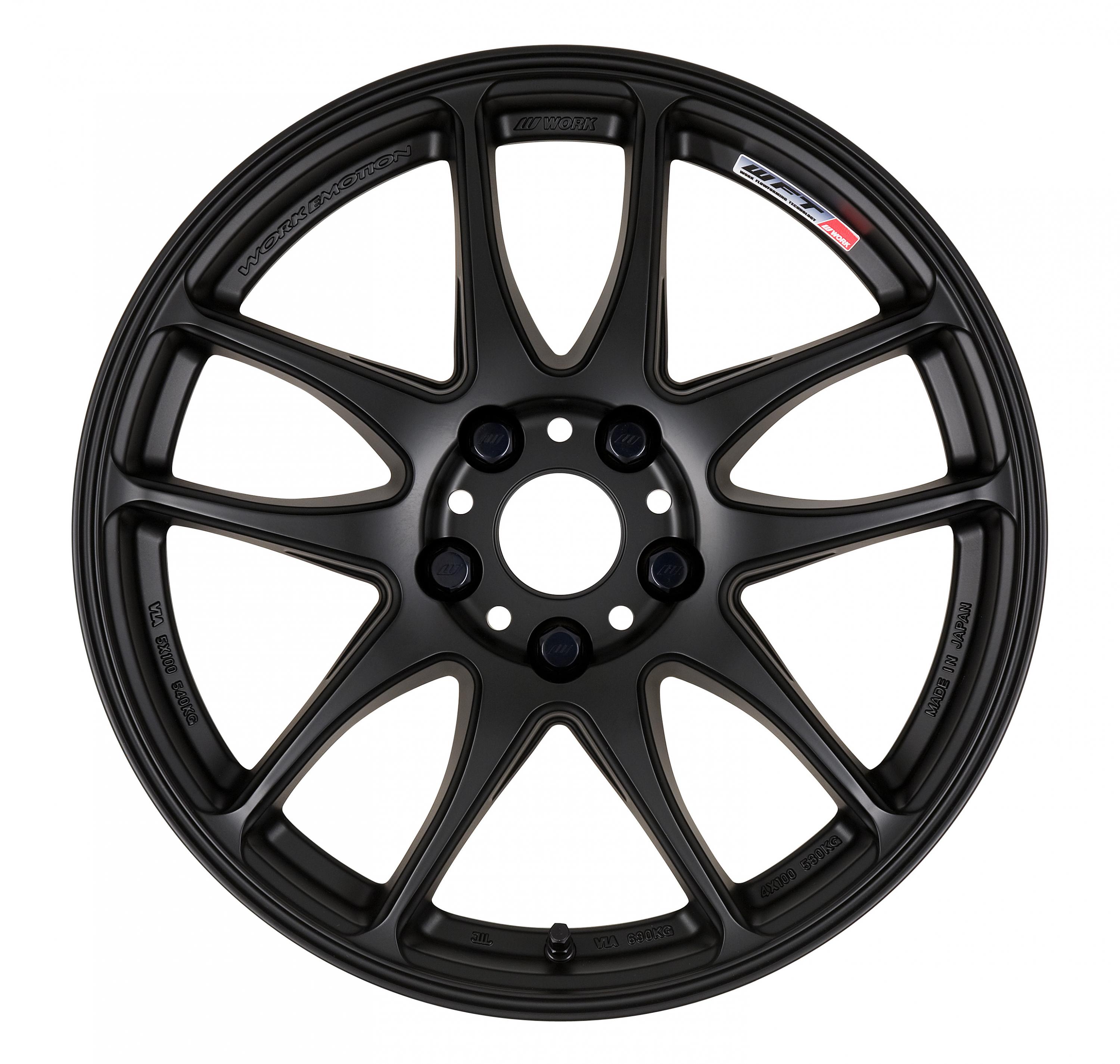 Work Wheels Emotion CR Kiwami  Matte Black Semi Concave 18x8.5 +38 5x100 (Sold As Pair) - 2013-2024 Subaru BRZ / Scion FR-S / Toyota GR86 / 2014-2018 Subaru Forester