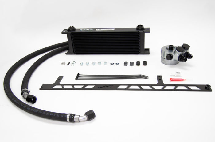 Jackson Racing Track Engine Oil Cooler Kit w/ No Shroud (Black Finish) - 2013-2016 Scion FR-S / 2013-2020 Subaru BRZ / 2017-2019 Toyota 86