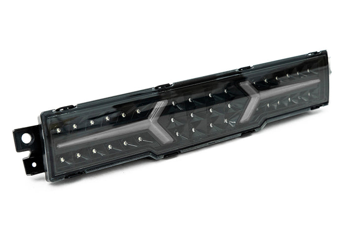 OLM V1 Rear Fog Light - Clear Lens / Black Base / White Bar - 2022-2024 Toyota GR86 / Subaru BRZ