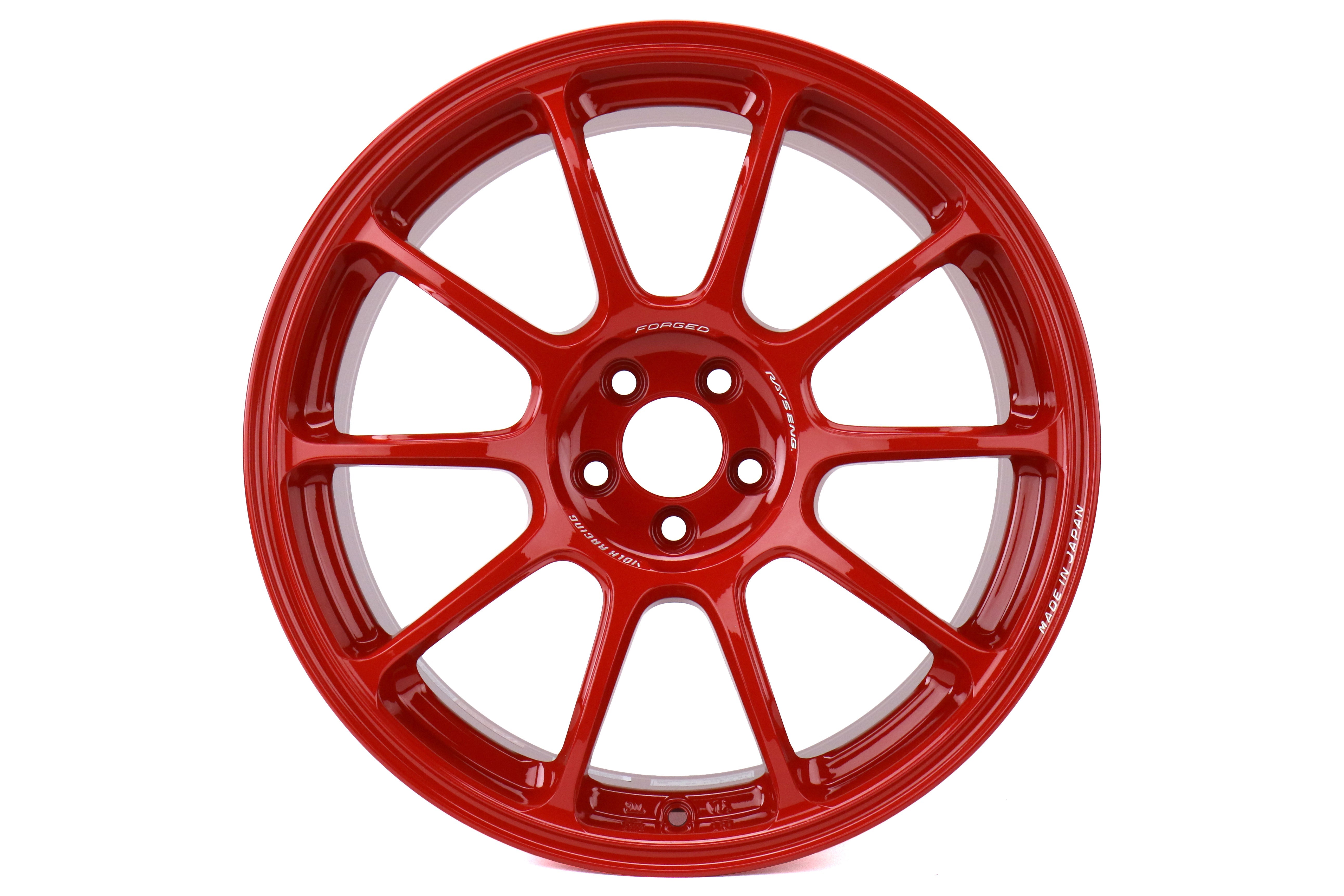 Volk ZE40 Red 18x9.5 +43 5x100 (Single Wheel) - 2013-2023 Subaru BRZ / Scion FR-S / Toyota GR86 / 2014-2018 Subaru Forester