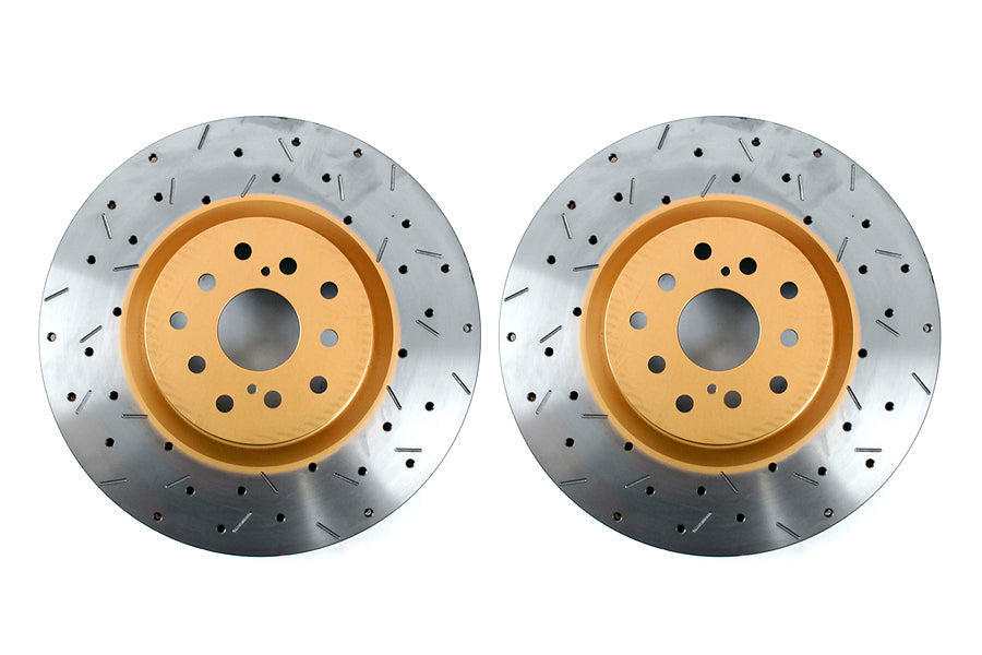DBA 4000 Series Drilled/Slotted Rotor Pair Front - 2004-2007 Subaru STI