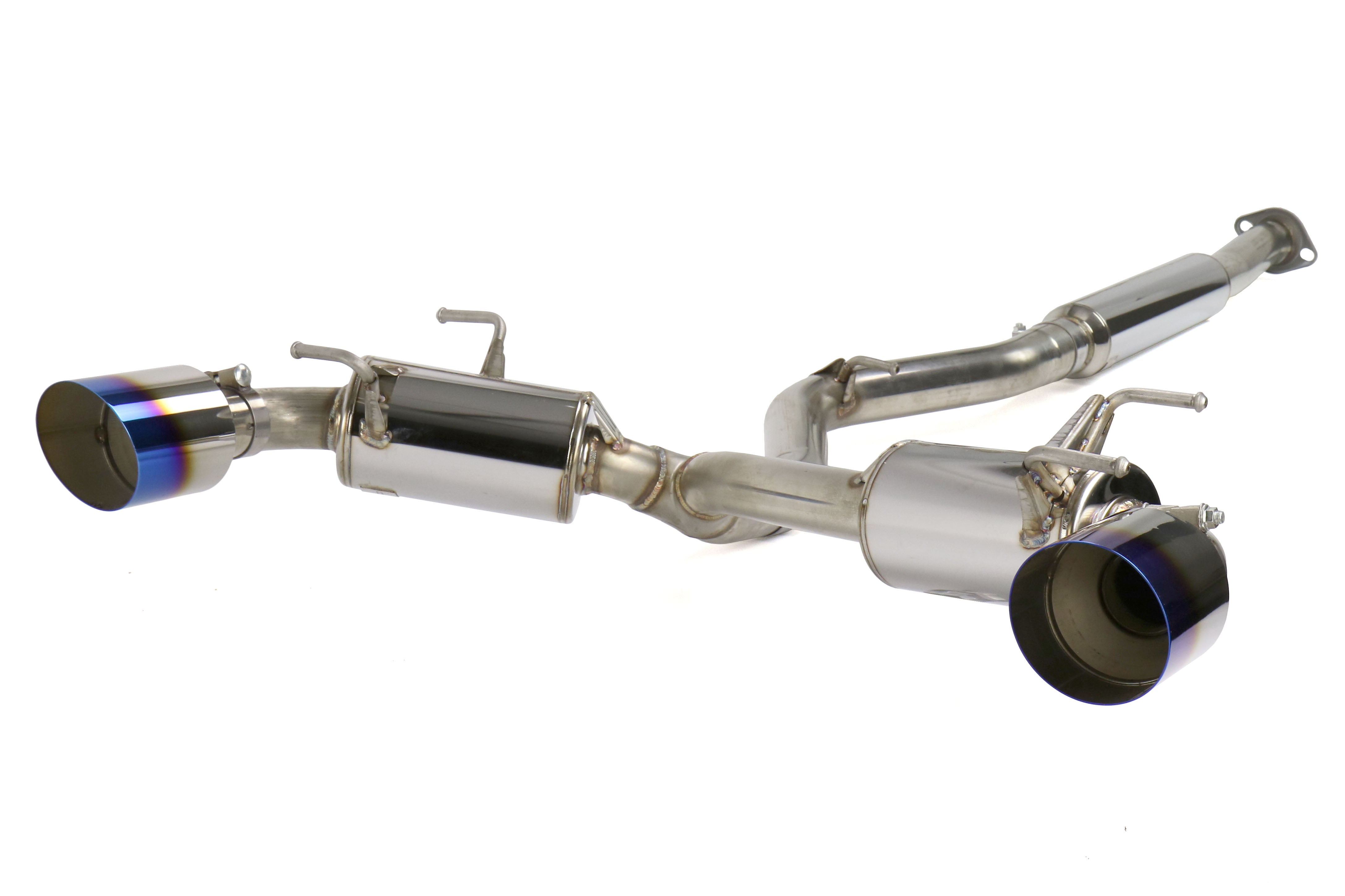 MXP Comp RS TI Tips Catback Exhaust System Blue Tips - 2013-2016 Scion FR-S / 2013-2024 Subaru BRZ / 2017-2024 Toyota GR86