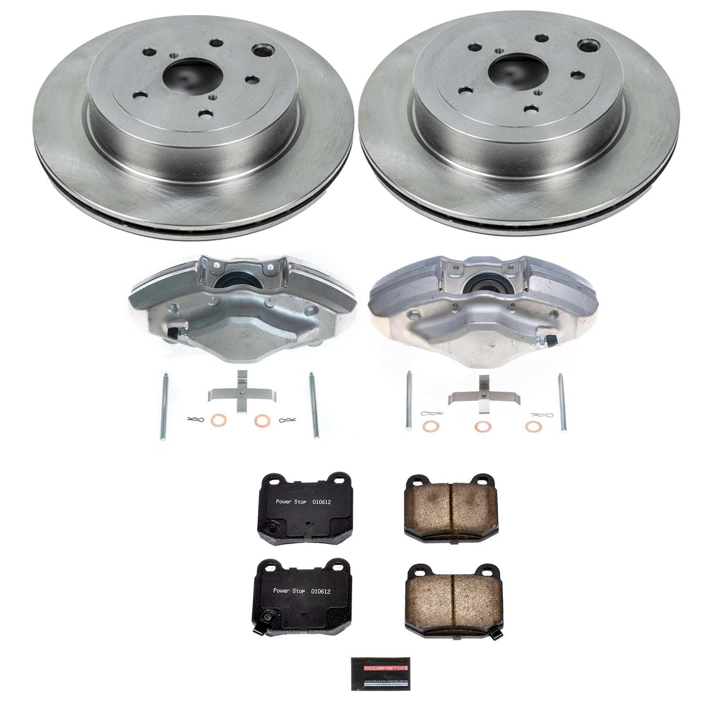 Power Stop Z17 Stock Replacement Brake Kit with Calipers (Rear) - 2008-2017 Subaru STI