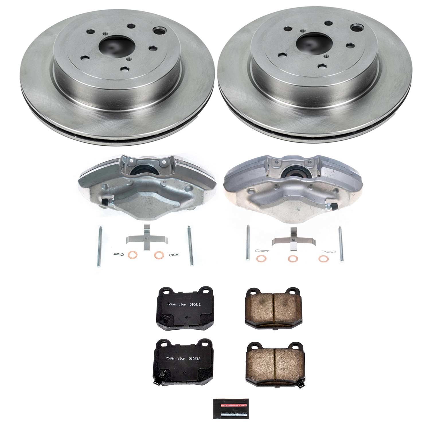 Power Stop Z17 Stock Replacement Brake Kit with Calipers (Rear) - 2008-2017 Subaru STI