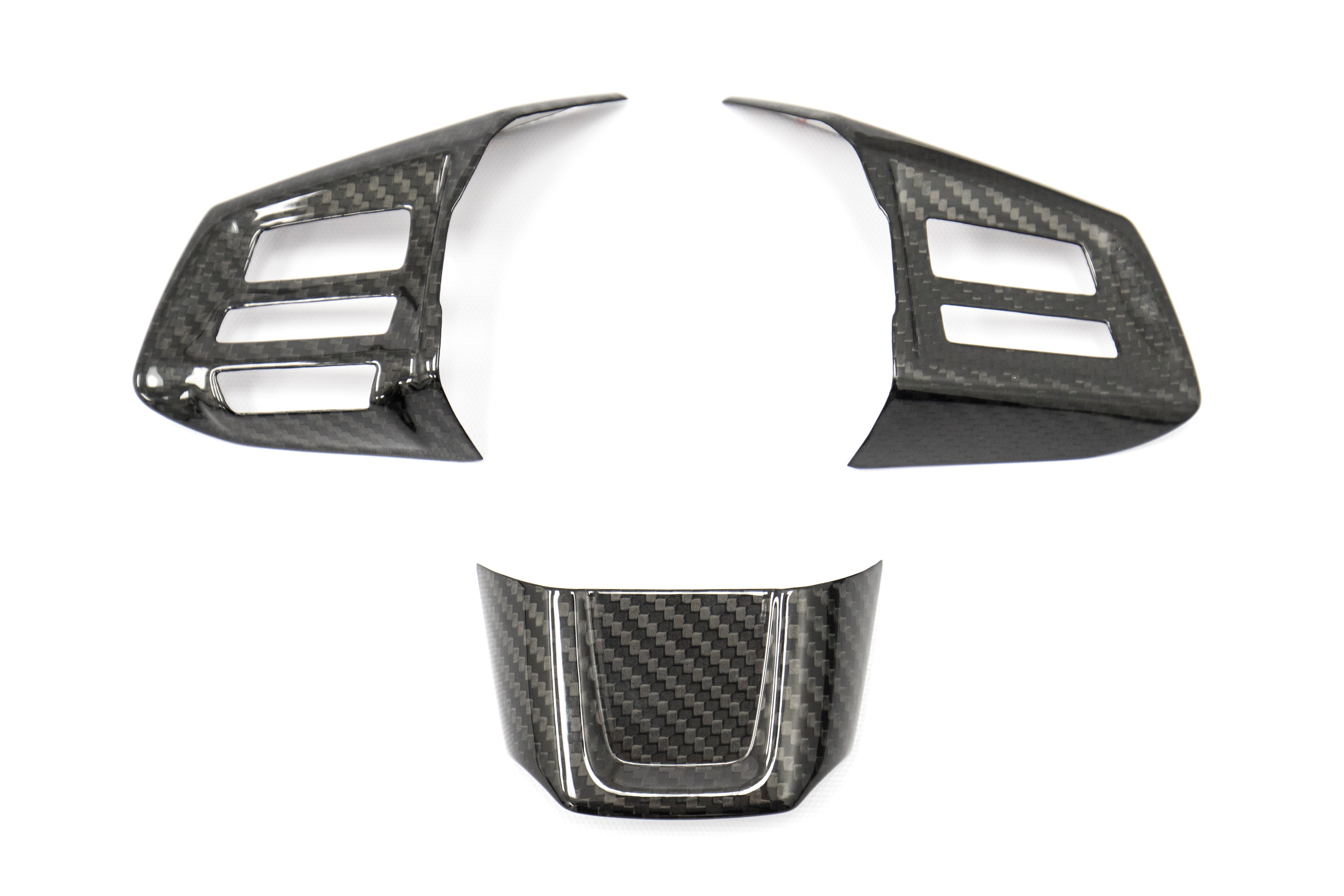 OLM S-line Carbon Fiber Steering Wheel Covers - 2015-2021 Subaru WRX / STI