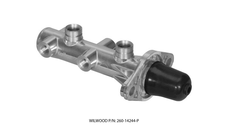 Wilwood Tandem Remote Master Cylinder - 1 1/8in Bore Ball Burnished