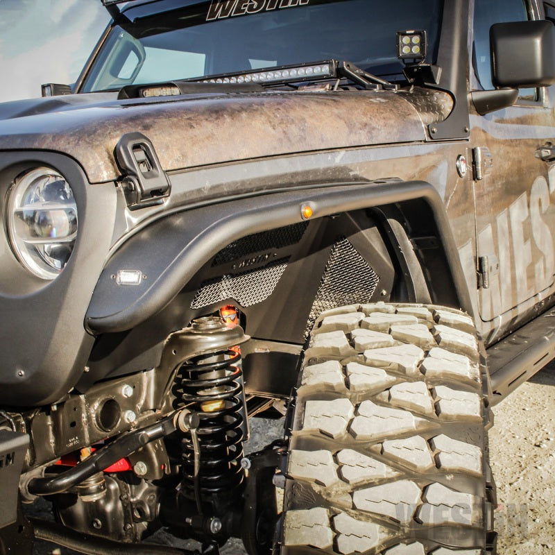 Westin 18-20 Jeep Wrangler JL / 20 Gladiator Tube Fenders - Front - Textured Black