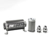 DeatschWerks Stainless Steel 8AN 10 Micron Universal Inline Fuel Filter Housing Kit (110mm)