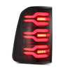 AlphaRex 19-21 Dodge Ram 1500 Luxx-Series LED Tail Lights Black/Red w/Activ Light/Seq Signal