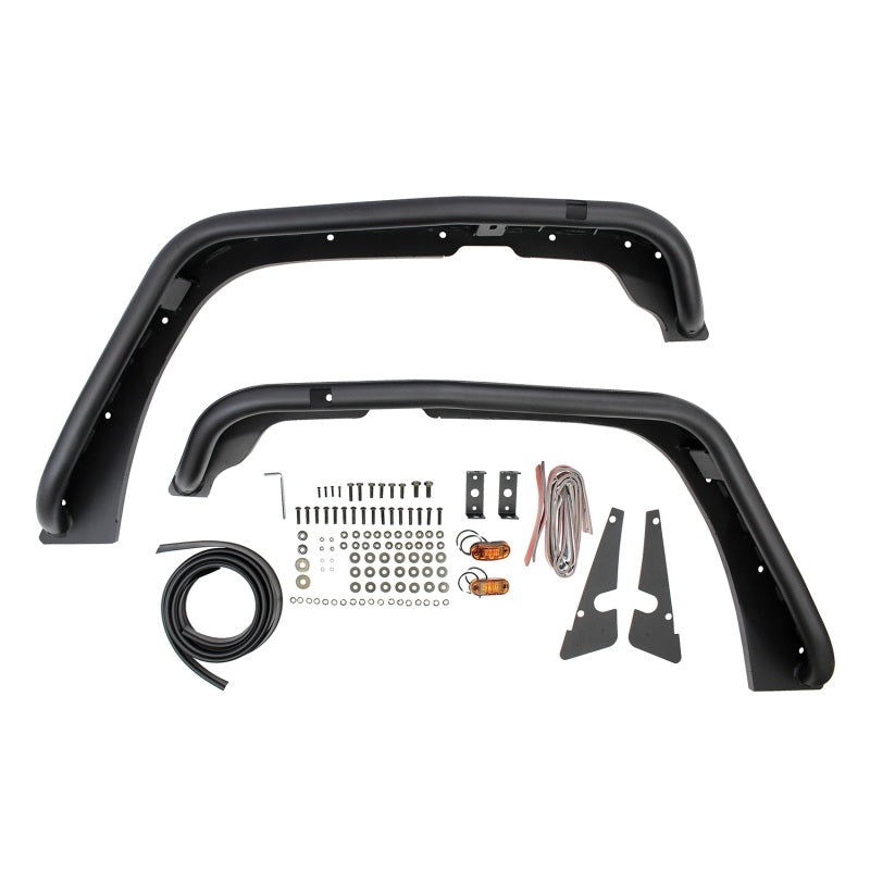 Westin/Snyper 07-17 Jeep Wrangler Tube Fenders - Front - Textured Black