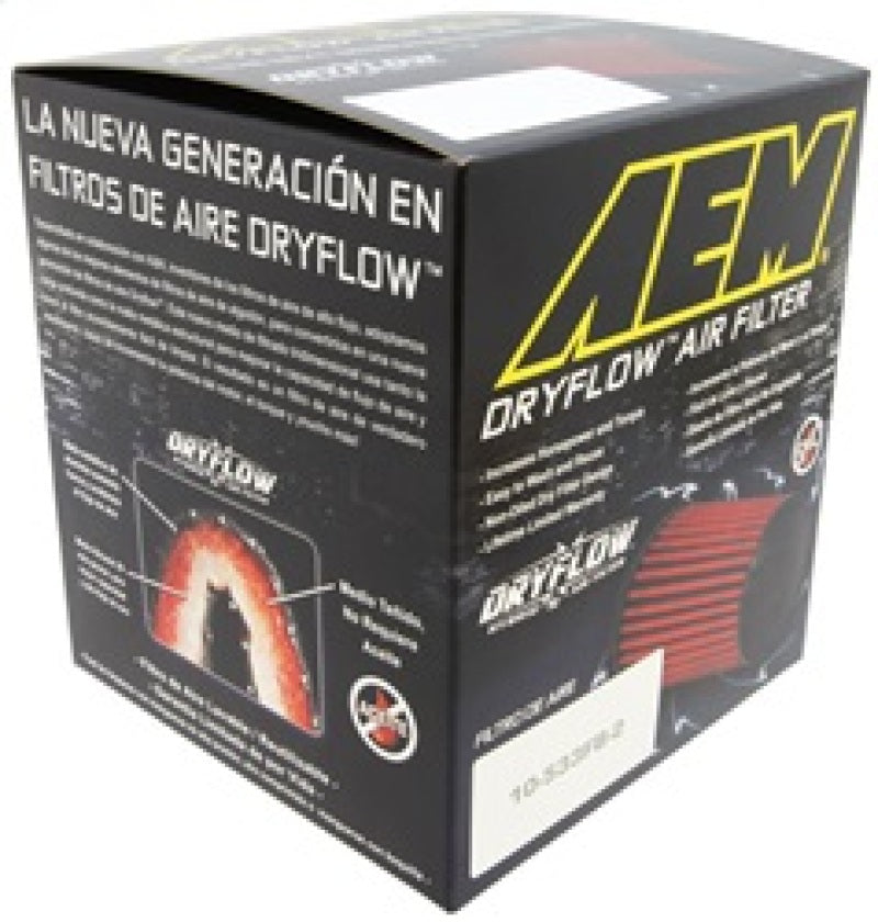 AEM DryFlow Air Filter AIR FILTER KIT 2.75in X 5in DRYFLOW- W/HOLE