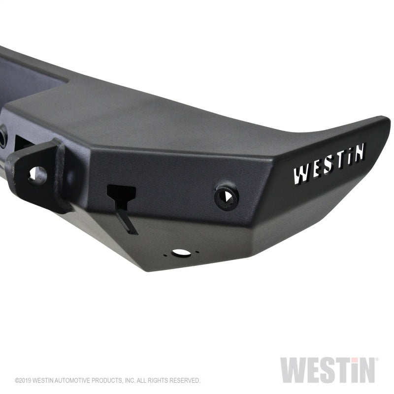 Westin 18-19 Jeep Wrangler JL WJ2 Rear Bumper w/  Sensors (Excl. Wrangler JK) - Textured Black