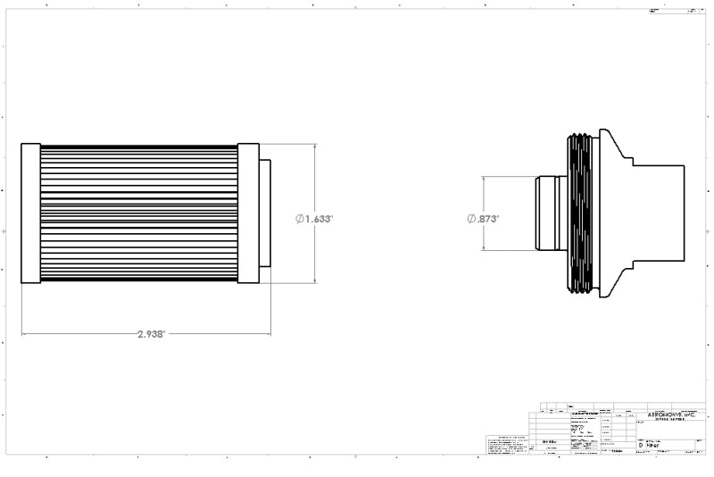 Aeromotive In-Line Filter - AN-10 size - 40 Micron SS Element - Red Anodize Finish